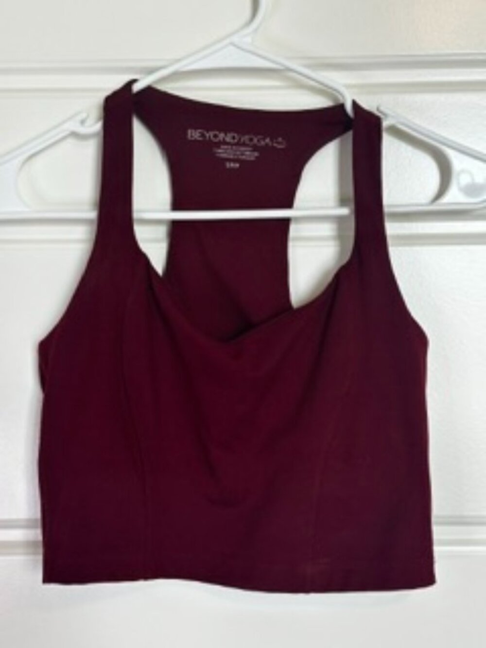 Beyond Yoga Built In Bra Workout Tank Top Maroon